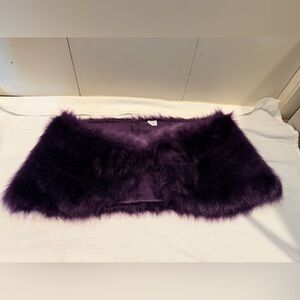 Plush Purple Faux Fur Stole